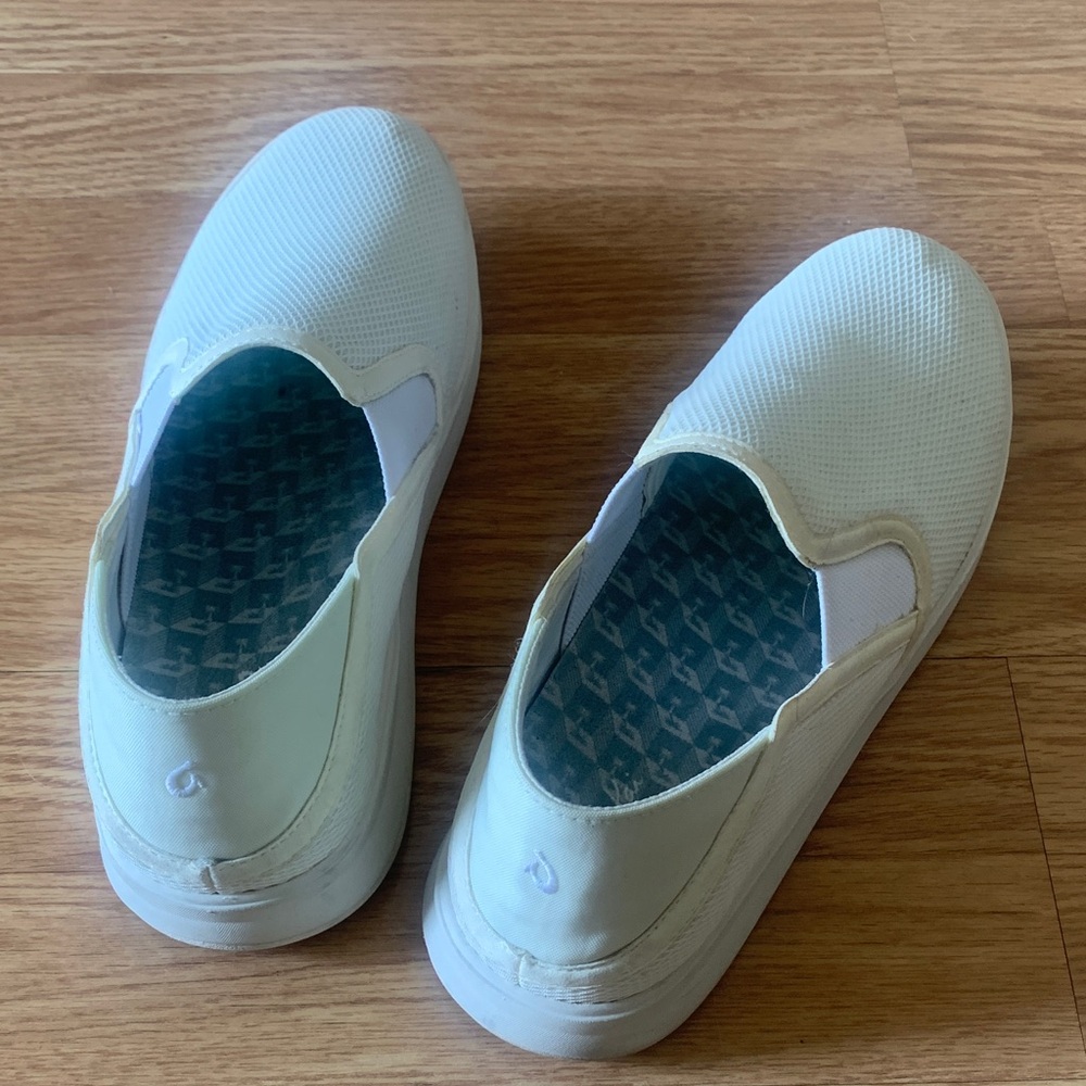 OluKai White Slip-On Sneakers